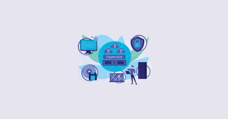 hypervisor-illustratie die verschil laat zien tussen fysieke server en virtuele server - uitgelicht
