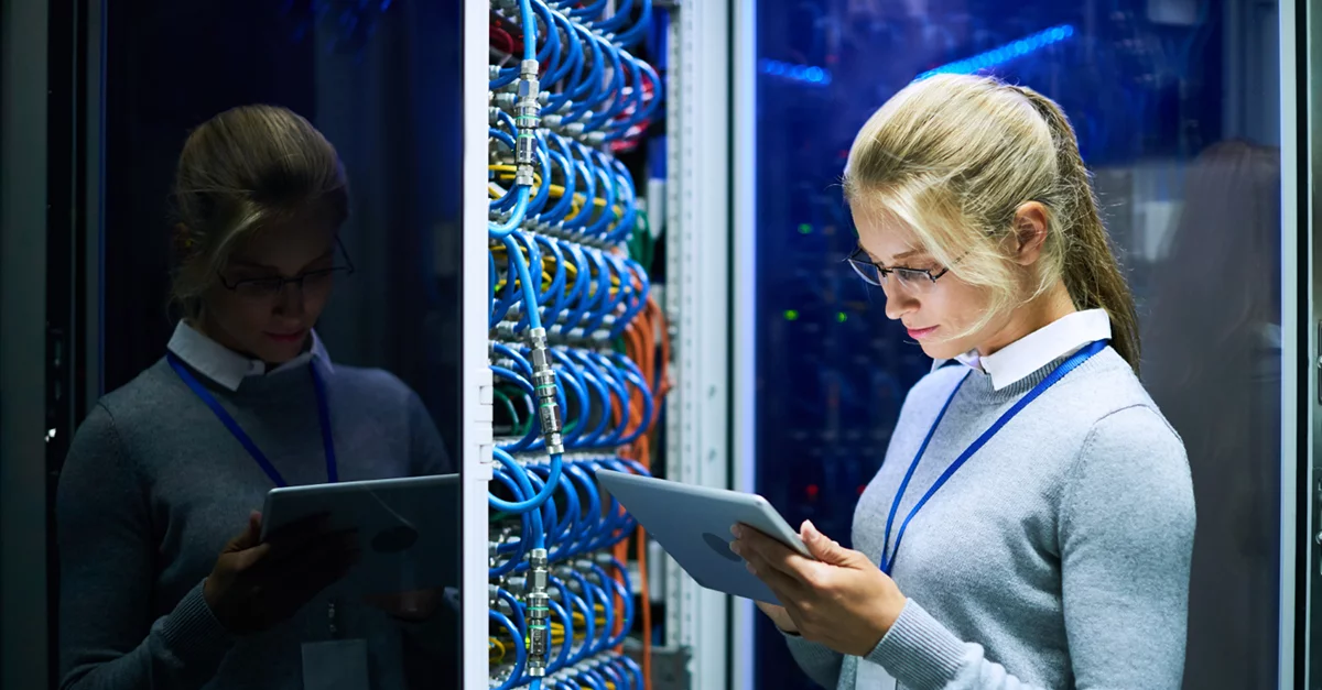what is server management - woman providing support