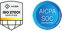 Logotipos ISO27001 e SOC2 para Park Place Technologies