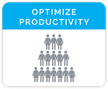 icona di ottimizzazione della produttività