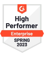 g2 winter 23 enterprise network monitoring software high performer badge