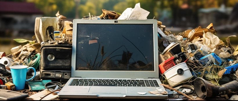 information technology asset disposal with laptop