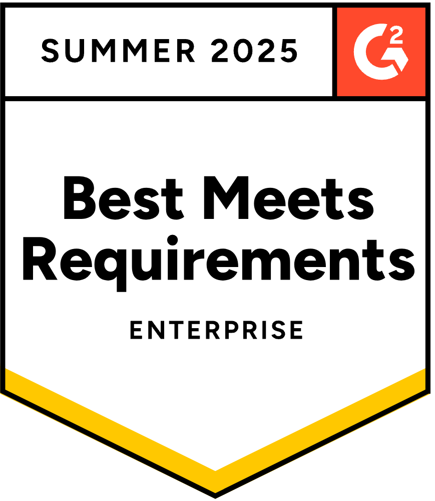 G2 Sommer 25 Entuity Best Meets Requirements Abzeichen