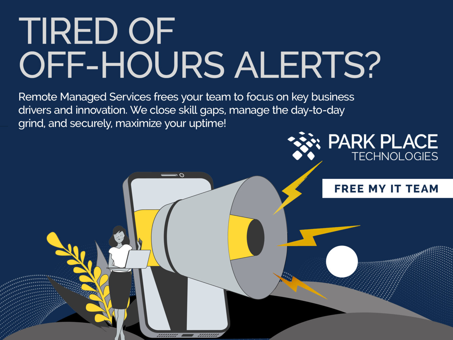 Pop up ad for Infrastructure Managed Services