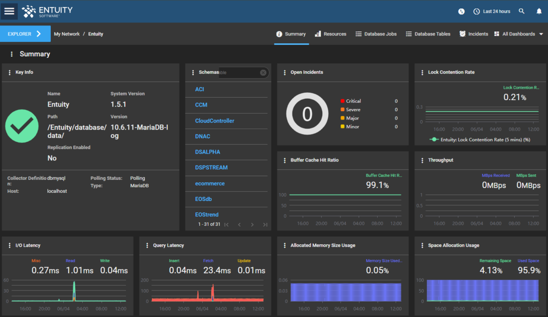 Database Monitoring and Management with Entuity Software™